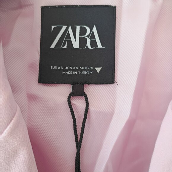 ZARA Oversized Light Pink Blazer Women’s Size XS | One Button Lined Pastel Chic - Picture 4 of 6